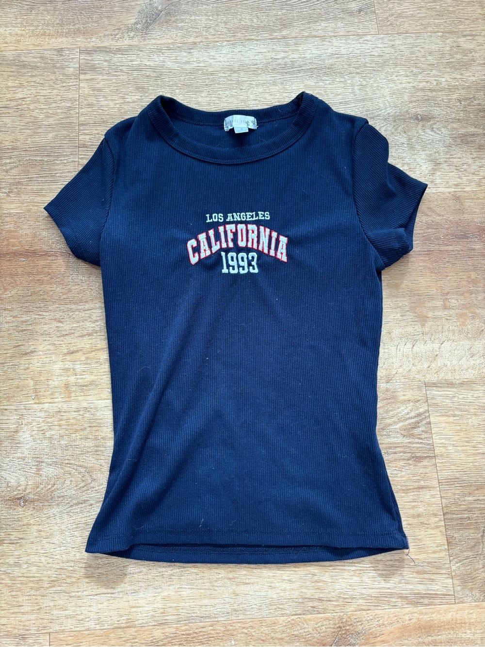 Women's Black 'California 1993' Graphic Short Sleeve Tee